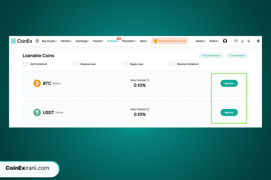 چگونه از صرافی کوینکس وام بگیریم؟