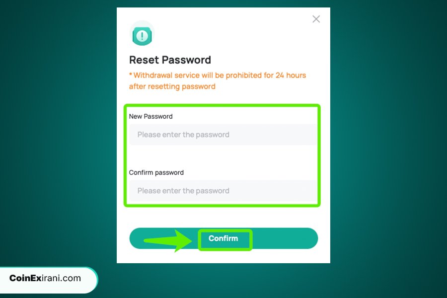 آموزش گام به گام بازیابی رمزعبور در صرافی کوینکس